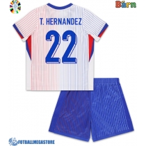 Fotballdrakt Barn Frankrike Theo Hernandez #22 Bortedraktsett EM 2024 Kortermet (+ Korte bukser)